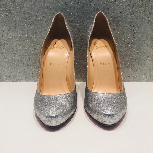 🔴traded🔴Christian Louboutin Silver Glitter high - Picture 6 of 8